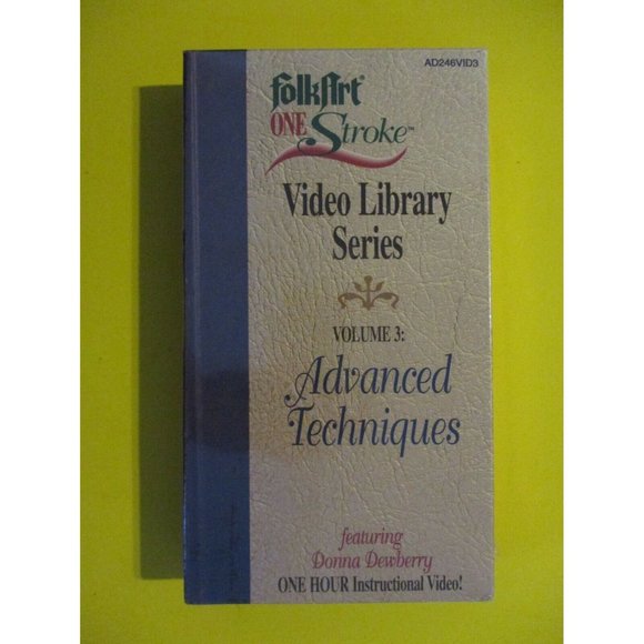 Folkart One Stroke Donna Dewberry Vol. 3 Advance Techniques New VHS - Picture 1 of 2